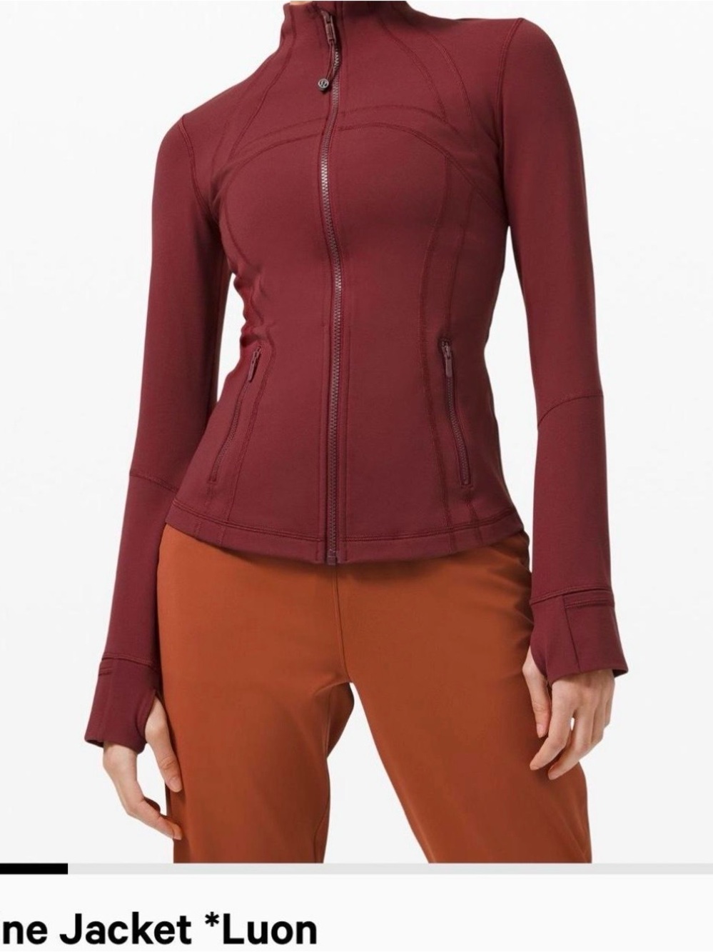 Lululemon Define Jacket Luon Full-Zip Jacket in Burgundy